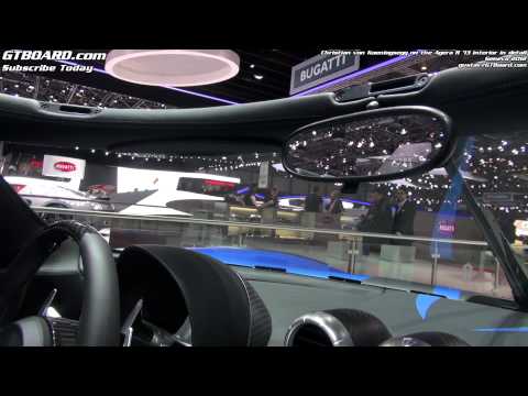 christian von koenigsegg - http://www.facebook.com/GTBOARD Interior in detail Agera R with Christian von Koenigsegg Geneva 2012.
