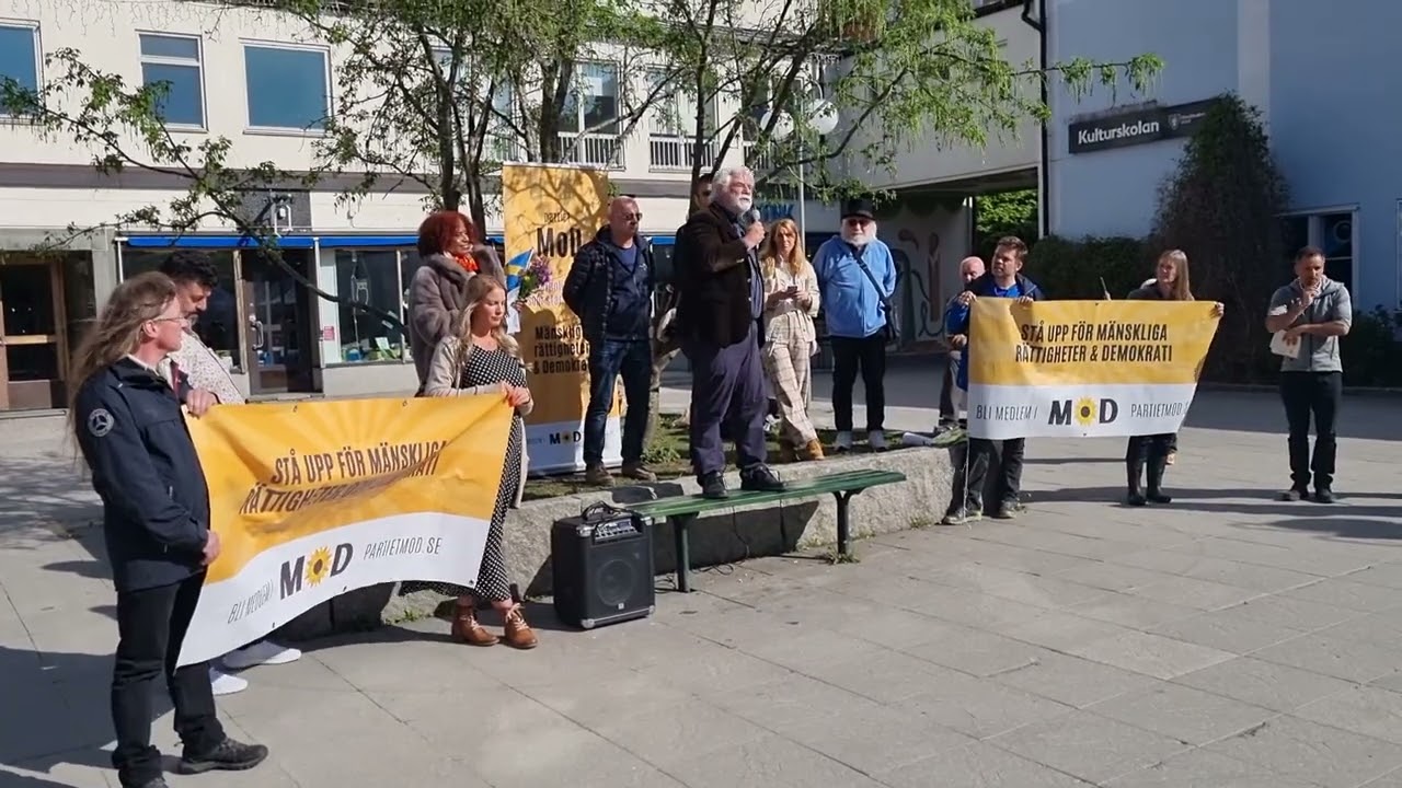 Stefan Torssell MoDs torgmöte, 22 maj 2022, Bagarmossen