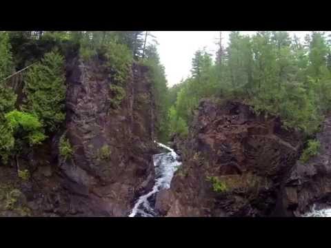 Flying around Copper Falls State Park, Mellen WI June 2014