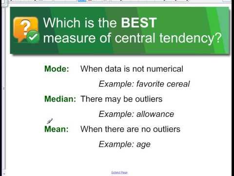 how to decide which measure of central tendency to use