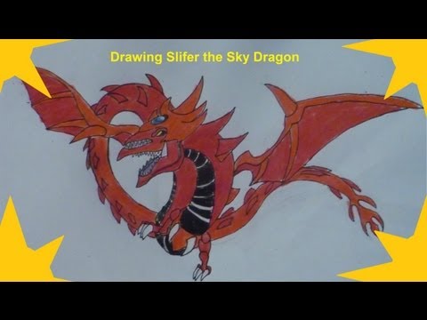 how to draw slifer the sky dragon