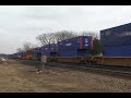 UP #5447 Leads Stacktrain East, Lombard IL.