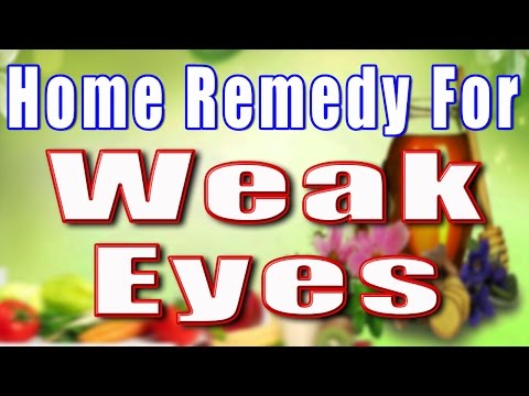 how to cure weak eyesight