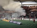 Feuerwerk im Block des KSC ** VfB Stuttgart - Karlsruher SC