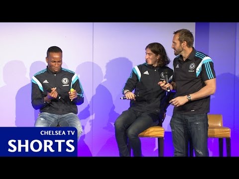 Drogba tries an Australian delicacy
