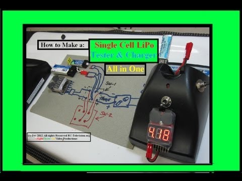 How to make a 1 Cell LiPo Tester & Charger, All In one.
