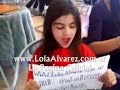 Lola Alvarez diciendo la pagina