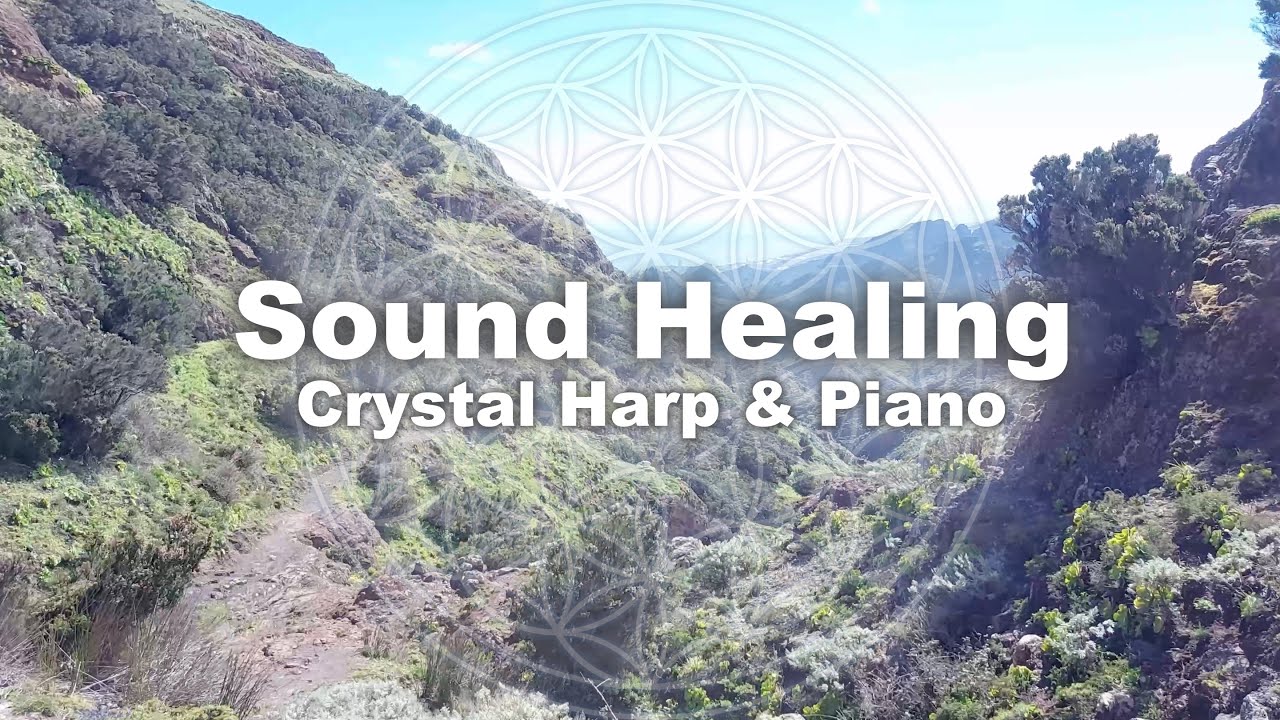 Relaxing Piano and Sacred Forest Crystal Harp 432 Hz : Anaga Forest, Las Vueltas Tenerife