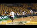 John Camacho TOCS Ray Allen gets ready for Game 2