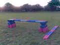 PLEASE WATCH this is me jumping my m8s beautiful 16hh mare! she is shire x tb and has only just started! NO HARSH COMMENTS OR ADVICE PLEAS THANK YOU AND ENJOY
