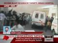 A motorcycle bomber blew up a bus packed with Shi'ite Muslim worshippers in Karachi. A bomb then exploded at the hospital where the bus casualties were being treated. (5 Feb 2010)