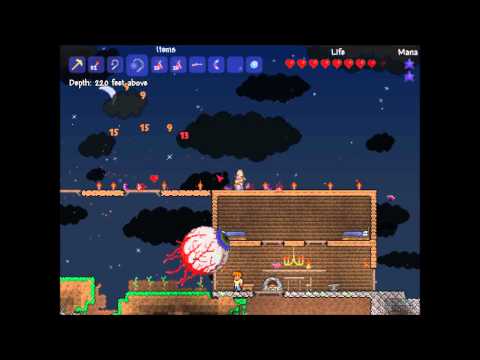 preview-Let\'s Play Terraria! - 002 - First boss fight attempt, Eye of Cthulhu (ctye85)