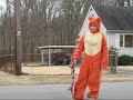 Me skatin in a tigger costume