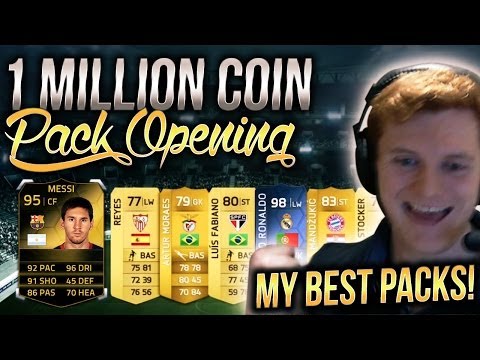 1,000,000 COIN PACK OPENING - MY BEST EVER PACK OPENING - FIFA 14