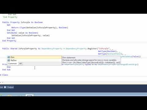 how to define dependency property wpf