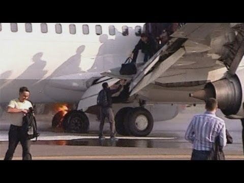 Russian plane catches fire while landing at Moscow airport