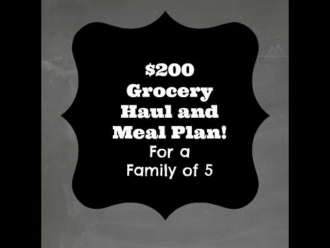 how to budget groceries for a family of 5