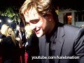 Photos at http://www.twilightguy.com/The Twilight Lexicon and TwilightGuy.com interview Robert Pattinson on the red carpet of the Twilight Premiere.