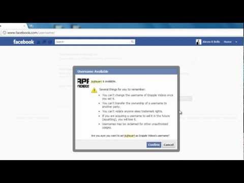 how to change facebook username