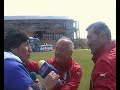 Italy assistant coach Angelo Peruzzi greets Ivan Zamorano