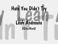 hate you didn't try lyrics by leah andreone.