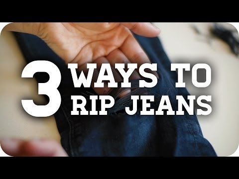 how to properly rip jeans