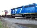 CP 185 auto train with 6 units at Homer, MN 9-29-08