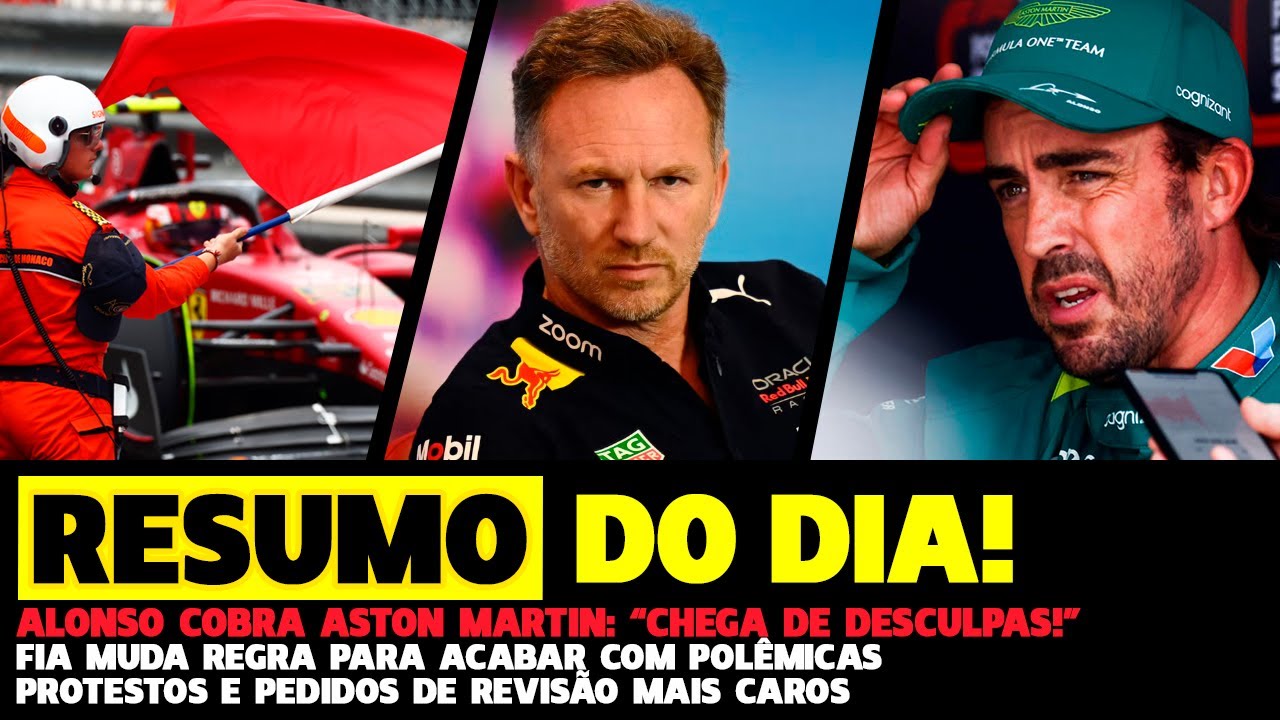 Resumo Do Dia: Alonso Cobra Aston, Fia Dificulta Protestos E Red Flag | Fórmula 1 |Gp Em Casa