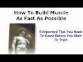 How To Build Muscle - 8 Important Tips To Know Before Bodybuilding Training