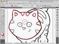 illustrator cs4 dinujar un gato . por videotutoriales.es