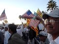 Protest against the visit of the Communist country Vietnam's president to Southern California