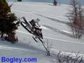 Video: Snowmobile face plant