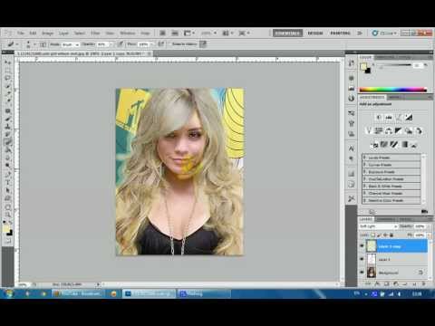 Как сделать в фотошопе другой цвет волос