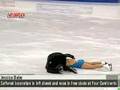 Jessica Dube gets hit by ice skate