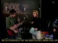 having been captured and brutally tortured backstage, we were then interviewed and performed live on t.v. very early in the morning.