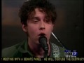 having been captured and brutally tortured backstage, we were then interviewed and performed live on t.v. very early in the morning.