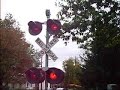 Amtrak @ High Street Railroad crossing in Amherst MA. Amtrak @ High Street Railroad crossing in Amherst MA.