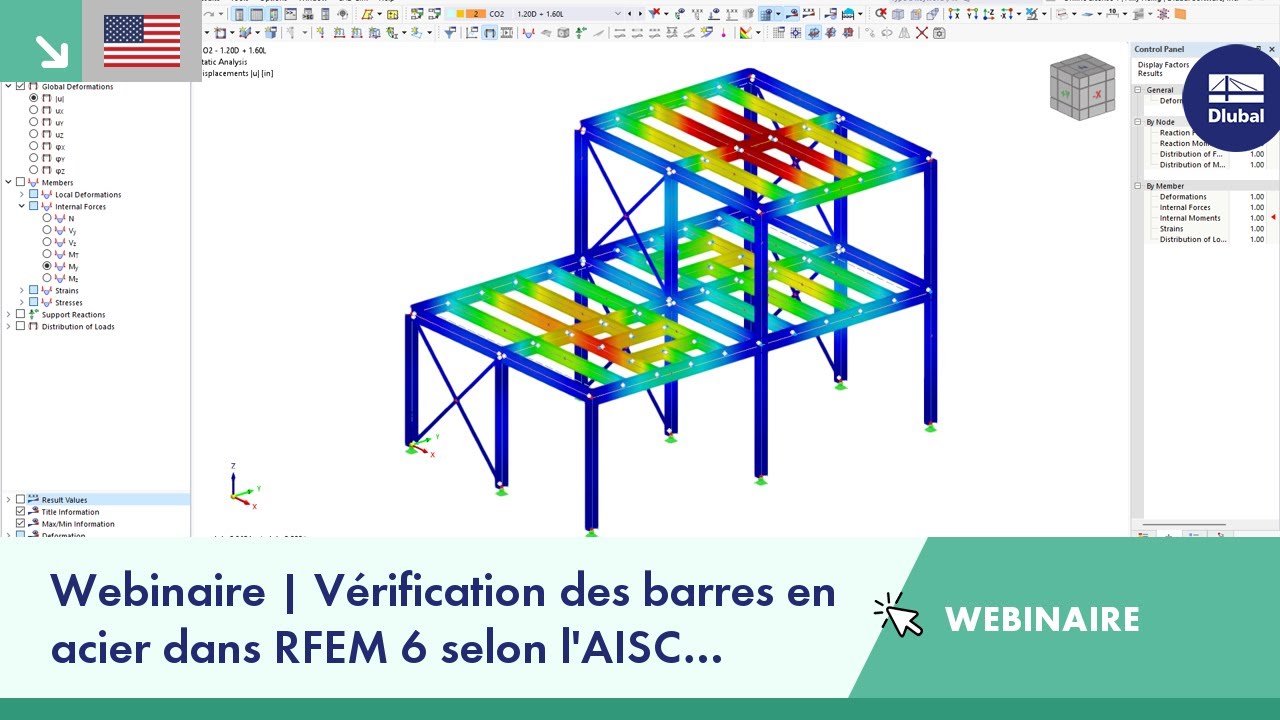Webinaire | Vérification des barres en acier dans RFEM 6 selon l&#39;AISC 360/341-22
