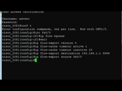 how to enable netflow on a cisco router