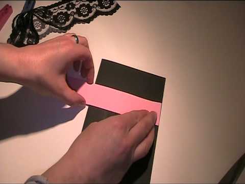 Glückwunschkarte mit Spitze basteln - Video