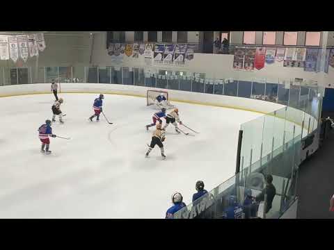 Dawson gets puck from a drop back and goes through the field to score.