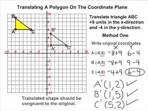 translation - This tutorial reviews how to perform a translation on the coordinate plane using a triangle. Test your knowledge of transformations by visiting http://www.mr...