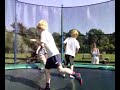 Tom on a trampoline at Finkley Down