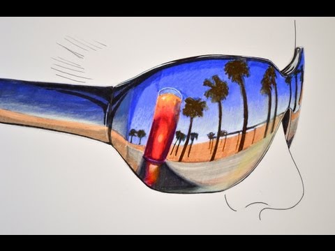 how to draw sunglasses