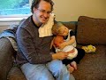 Douglas holds Matthew - 26 months / 2 days