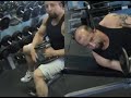 Brian Schwab performing dumbbell shoulder rotations