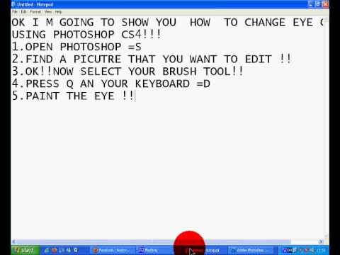 eye color cs4 photoshop tutorial