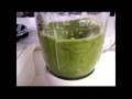 Juicing green juice with  average blender & paint strainter