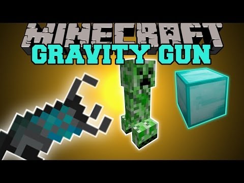 Minecraft: GRAVITY GUN (PICK UP AND THROW MOBS AND BLOCKS!) Mod Showcase