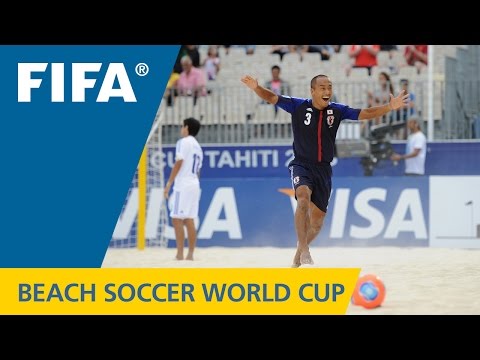 Way - Japan - Paraguay, FIFA Beach Soccer World Cup Tahiti 2013: A wild opening goal by Hirofumi Oda was the perfect start for the Japanese, who held the Paraguaya...